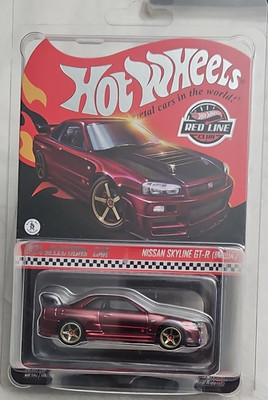 RLC Hot Wheels Nissan Skyline GT-R (BNR34) Red Black 1:64 Limited Edition Car