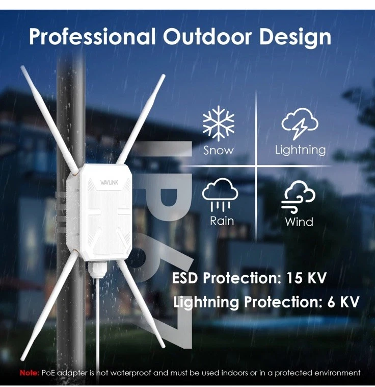 AC1200 Dual Band WiFi 5 Outdoor WiFi Extender AERIAL HD8S Access Point - Image 3 of 4