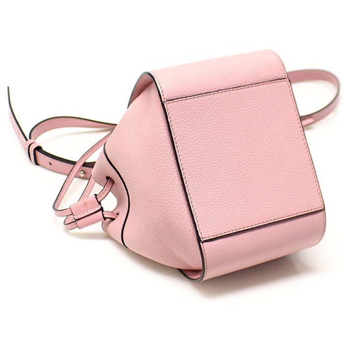 Loewe Pink Calf Drawstring Bucket Mini Hammock Bag 2WAY