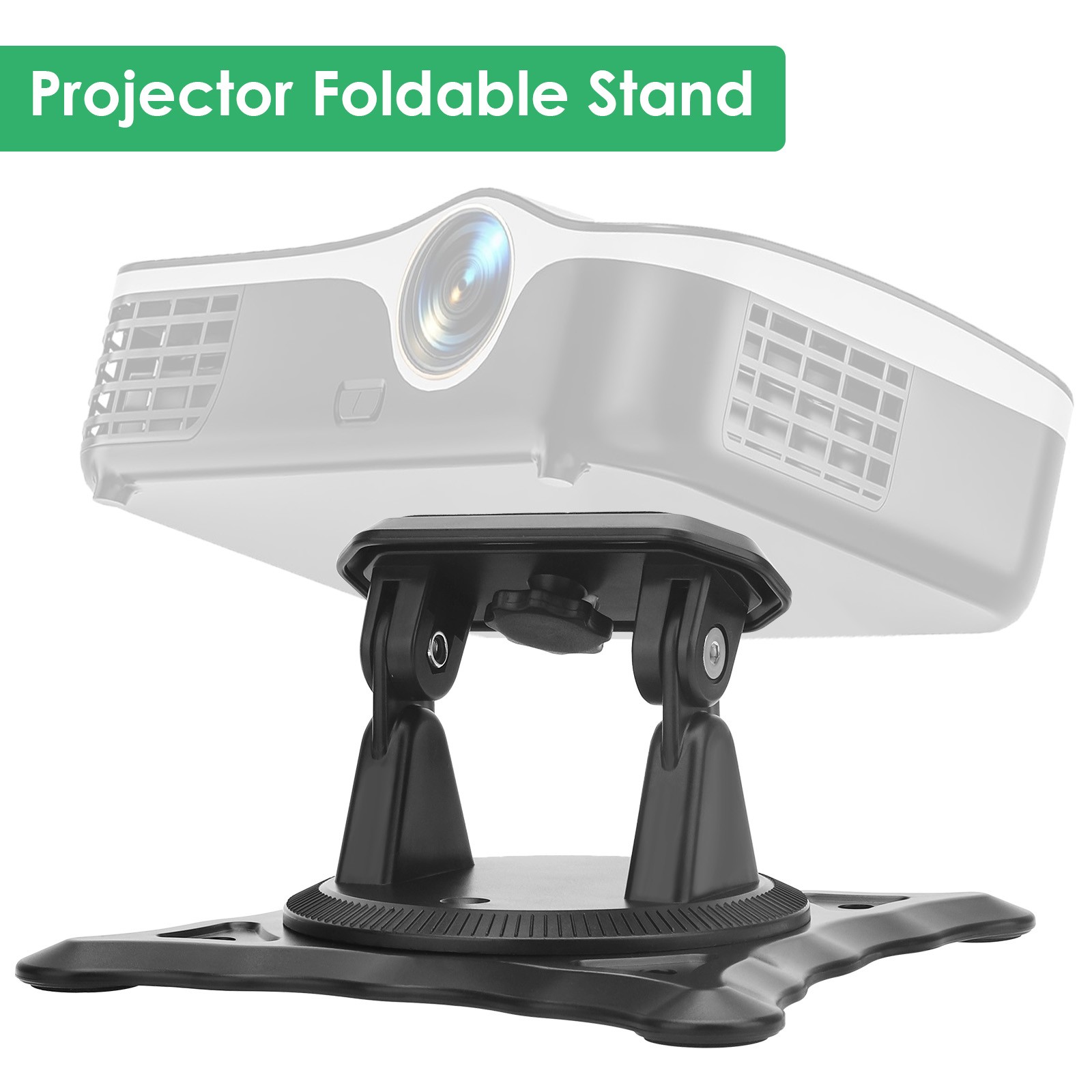 Projector Mount Stand Tabletop 360° Swivel Adjustable Holder with 1/4" Screw
