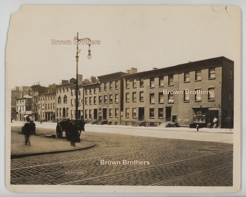 Vintage 1910-20s NYC Corner of Varick & Watts Market Street Cleaner Photo