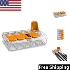 25 PK of Lever-Nuts 5-Conductor Connectors - 450V, Ideal for Quick Installations