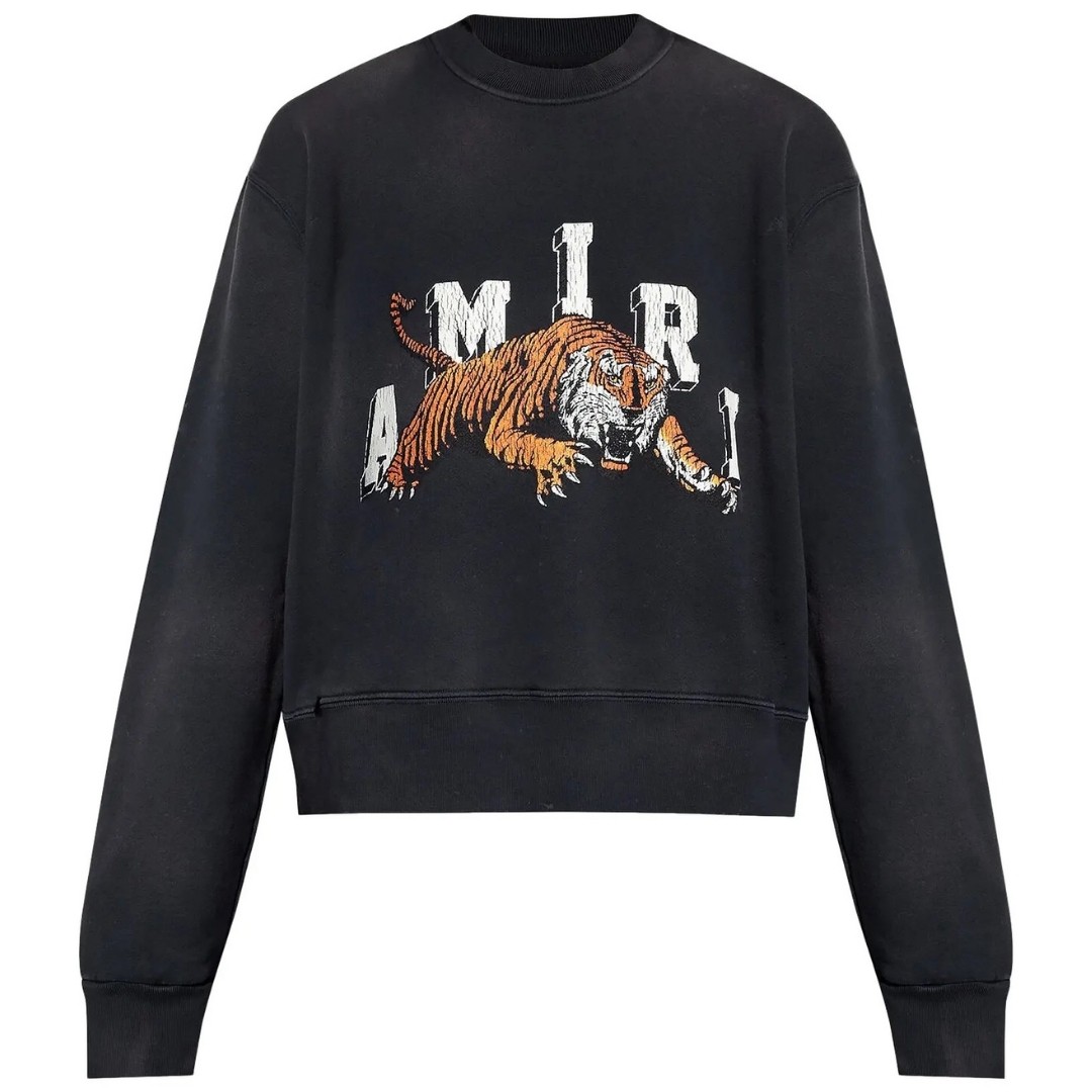Amiri Vintage Tiger Black Sweatshirt