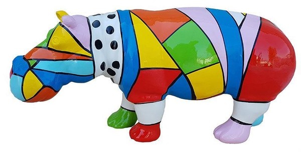Deko Nilpferd Figur Statue Skulptur 32Cm Figuren Statuen Skulpturen Dekoration-image