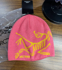 Arc'teryx Bird Head Toque Beanie Red/Yellow Merino Wool Winter Hat