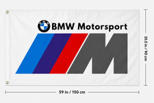 NEW BMW FLAG BANNER SIGN WHITE MOTORSPORT POWER 3x5 FEET M M6 M3
