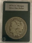 1879-CC MORGAN SILVER DOLLAR :: CC OVER CC (CC CAPPED DIE)