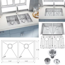 304 Stainless Steel Single Bowl Undermount Kitchen Sink Vegetable Washing Basin