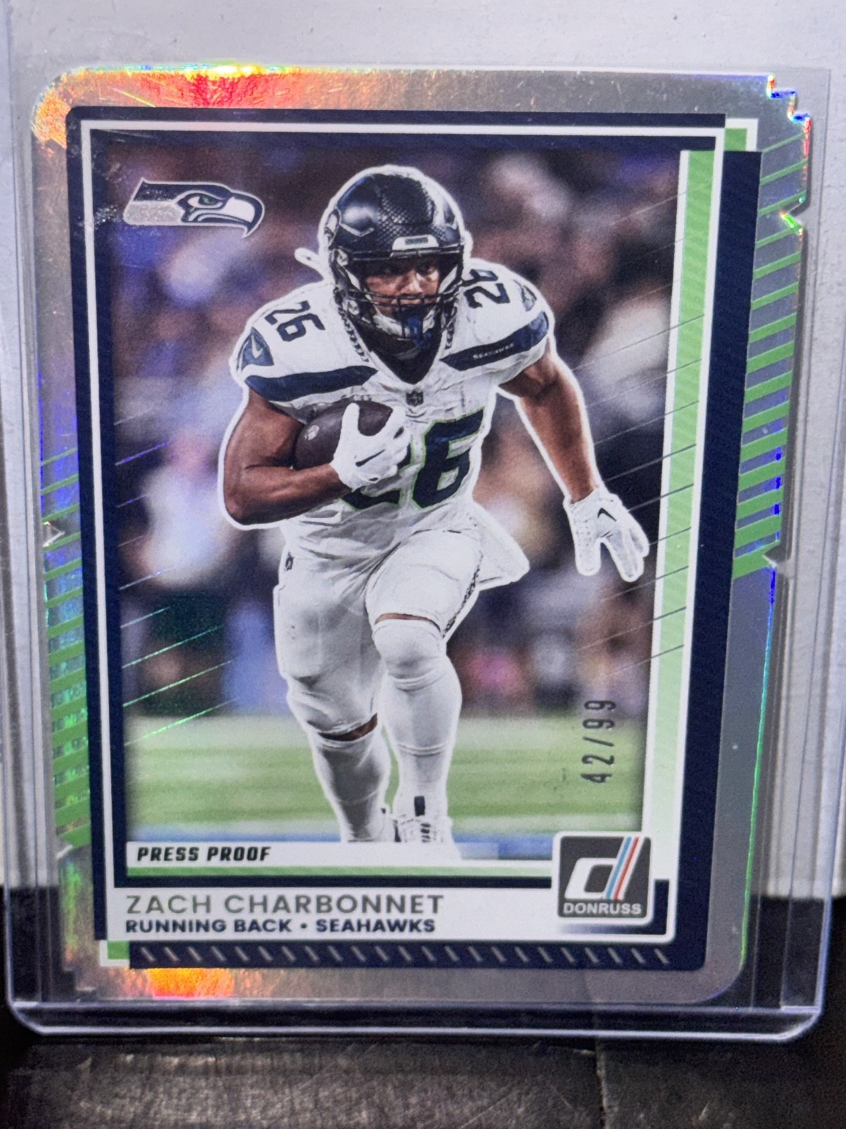 2025 Panini Donruss - Zach Charbonnet #89 Press Proof Silver Die-Cut /99