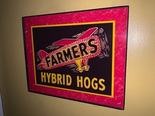 Farmers Hybrid Hogs Feed Store Farm Barn Bar Man Cave Advertising Sign