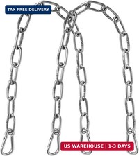 2 Pack Gate Chains Lock, 24 Inch Chain Link Fence Gate Lock with Clasp