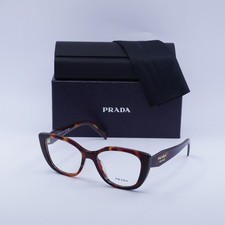 Prada PRB04V 22A1O1 Poppy Havana Bordeaux/Bordeaux 51mm Eyeglasses New Authentic