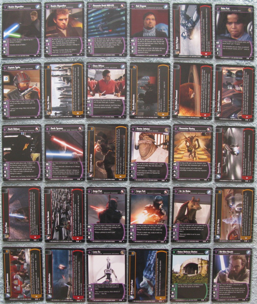 Star Wars TCG Attack of the Clones Rare Cards Part 1/2 (AOTC) | eBay