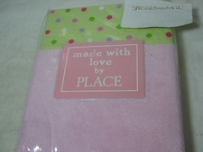 Made With Love by Place Butterfly Changing Pad Cover Pink/Green 32x16  Dots