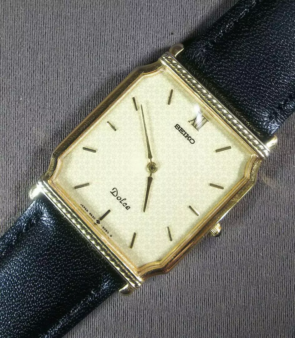信頼の全純正・セイコー☆SEIKO 押しきれ Dolce 9530-6000①薄型