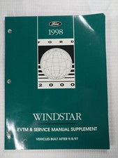 1998 Ford Windstar Shop Manual - EVTM & Service Manual Supplement Repair Book