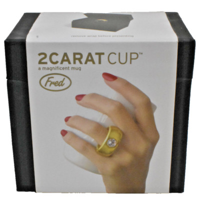 Fred And Friends 2 Carat Gold Diamond Ring Holder Mug/Cup