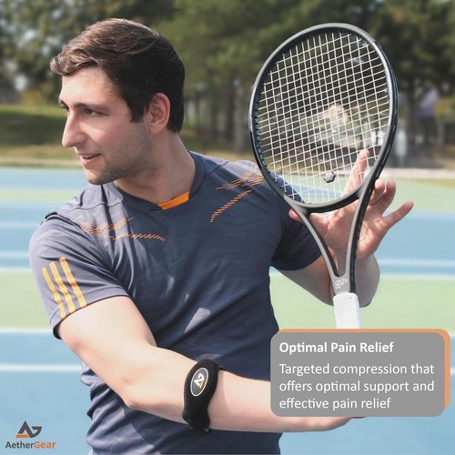 Tennis Ellenbogenbandage (2er Pack) bei Sehnenentzündung, Unterarmbandage Stützband - Bild 6 von 7