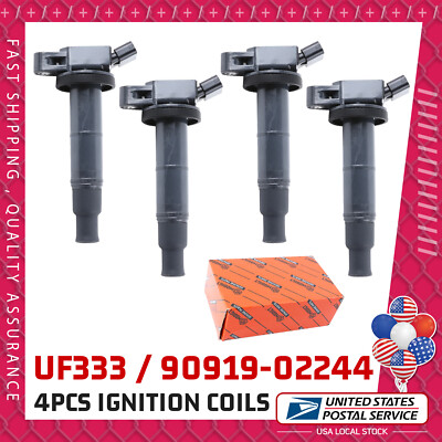 Set(4) Ignition Coils For Toyota Camry RAV4 Matrix Lexus HS250h Scion tC UF333