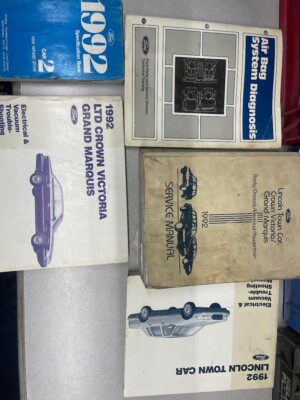 1992 Krone Victoria Mercury Grand Marquis Stadt Auto Service Shop Manual Set OEM