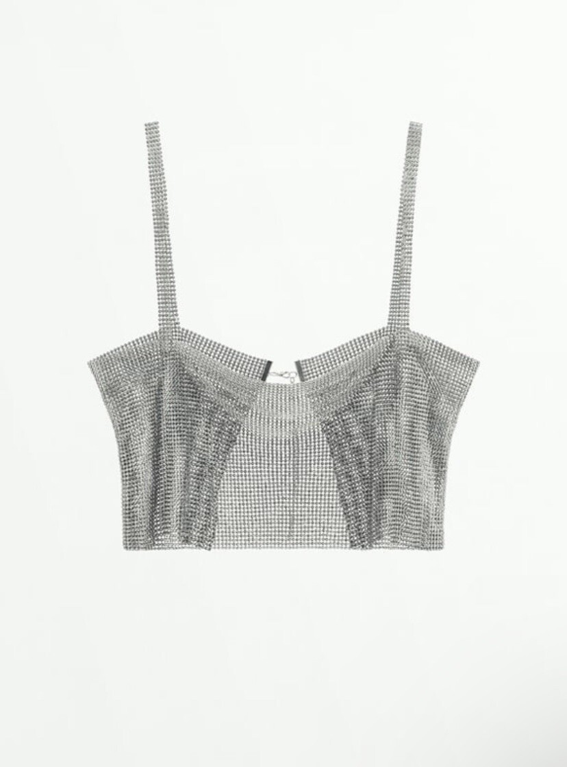 Top rouge à fleurs blanches taille S neuf avec étiquette (D'occasion) à