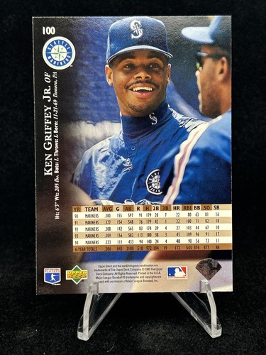 KEN GRIFFEY JR 1995 Upper Deck #100 HOF MLB Seattle Mariners - Picture 2 of 13
