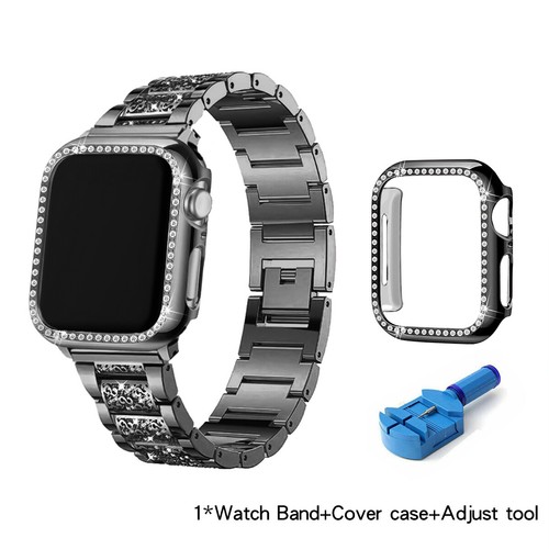 For Apple Watch Series 5 4 3 2 Bling Band iWatch Strap Bumper Case 38/40/42/44mm - Imagen 13 de 22