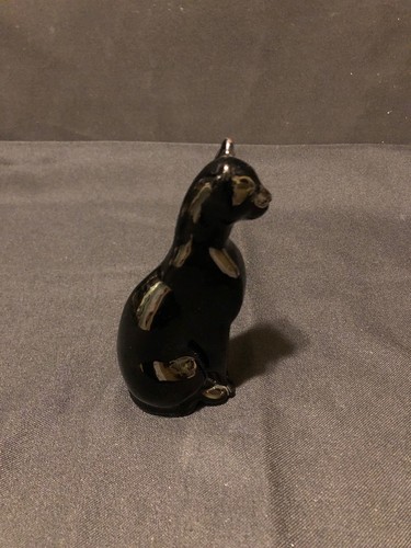 Beautiful 6 Inch Black Glass Cat - Picture 4 of 5