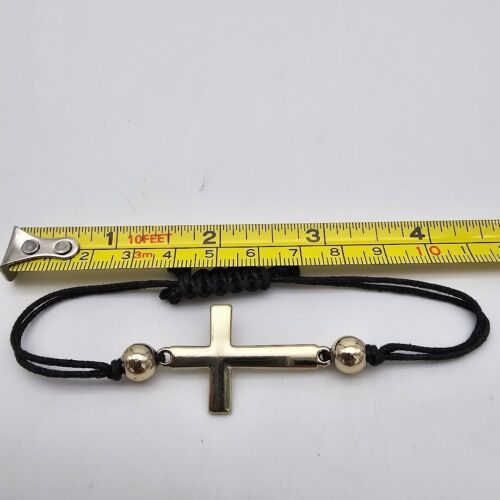 Crystal Pink Heart Bracelet Gold tone Cross AND Natural Stone 3 Pendant Bracelet - Picture 20 of 23