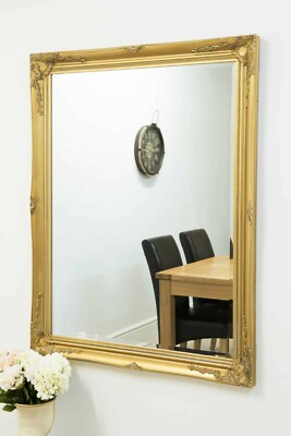 Großer antiker goldener Spiegel klassisch volle Länge verziert 110cm-200cm x 79cm-140cm