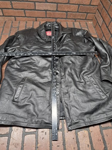 Vintage HIND Mens Black Lined Leather Heavy Jacket XXL - Picture 3 of 8