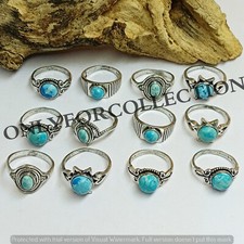 Best Buy Larimar Gemstone 925 Sterling Silver Plated Lot Handmade Fashion Rings