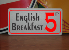 Letrero de metal English Breakfast 5 p
