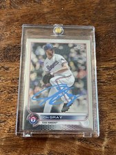 Jon Gray IP Signed Topps Chrome Card JSA Coa Autographed Rangers