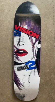 Vintage Vision Aggressor 2 Pro Model Shaped Skateboard Deck Mark Gonzales 