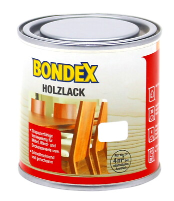 Bondex Holzlack Klarlack 0,25L Glanzgradwahl Möbellack Versiegelung