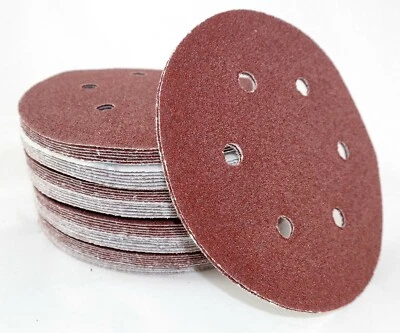 ECKRA Schleifscheiben Schleifpapier Klett 150 mm 6 Loch Loch Haft div Körnungen Mix