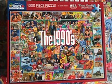 The 1990's 1000 Piece Jigsaw Puzzle by White Mountain Puzzles - Complete