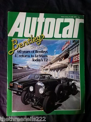 AUTOCAR - 60 YEARS OF BENTLEYS - JUNE 9 1979