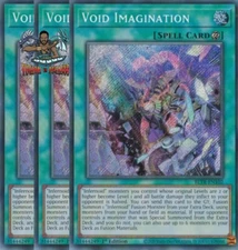 Yugioh! 3x Void Imagination Alternate Art BLTR-EN102 Secret Rare 1st Ed NM