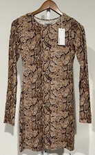 Reformation Smith Mamba Snake Print Mini Stretch Dress XS 0133