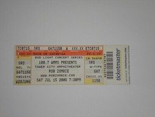 Rob Zombie & Anthrax Concert Ticket Stub-2006-"Dragula"-Tower City-Cleveland,OH
