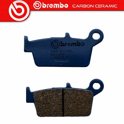 Plaquettes Frein BREMBO Carbone Ceramic Arrière pour Kawasaki KX 250 1996>2002 - Photo 1/4