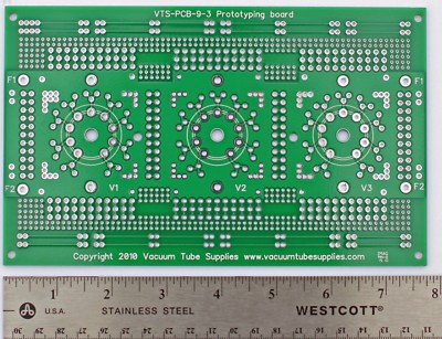 Vacuum Tube prototype / project board for 9 pin tubes