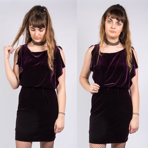 dark purple velvet dress