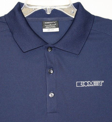 Zimmer Biomet ~ Nike Golf Polo Shirt Dri-Fit Men's Large Navy ~ MINT Condition - Picture 1 of 7