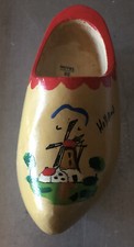Child's Hand Carved Painted Dutch Wooden Shoe Clog Holland