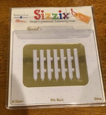Sizzix Simple Impressions Embossing Folder Brass Stencil - Fence, Picket