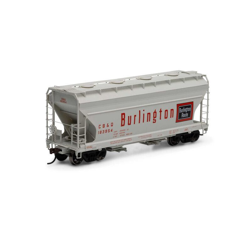 NEW ATHEARN RTR HO CB&Q BURLINGTON ACF 2970 C/F COVERED HOPPER - 183954