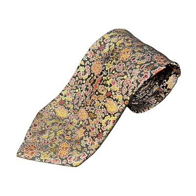 Bruno Piattelli Floral Necktie Silk Designer Patterned Tie for Men